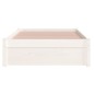 vidaXL Estructura de cama individual madera maciza blanca 90x190 cm