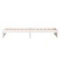 vidaXL Estructura de cama individual madera maciza blanca 90x190 cm