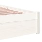 vidaXL Estructura de cama individual madera maciza blanca 90x190 cm