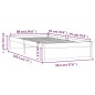 vidaXL Estructura de cama individual madera maciza blanca 90x190 cm