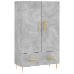 vidaXL Aparador alto madera de ingeniería gris hormigón 69,5x31x115 cm