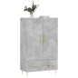 vidaXL Aparador alto madera de ingeniería gris hormigón 69,5x31x115 cm vidaXL Aparador alto madera de ingeniería gris hormigón 69,5x31x115 cm
