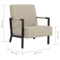 vidaXL Sillón de cuero sintético gris claro vidaXL Sillón de cuero sintético gris claro