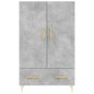vidaXL Aparador alto madera de ingeniería gris hormigón 69,5x31x115 cm vidaXL Aparador alto madera de ingeniería gris hormigón 69,5x31x115 cm