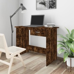 vidaXL Escritorio madera contrachapada roble ahumado 100x50x76 cm