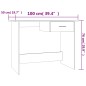 vidaXL Escritorio madera contrachapada roble ahumado 100x50x76 cm vidaXL Escritorio madera contrachapada roble ahumado 100x50x76 cm