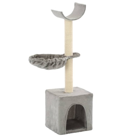vidaXL Rascador para gatos con poste de sisal 105 cm gris