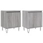 vidaXL Mesita de noche 2 uds madera ingeniería gris Sonoma 40x30x50 cm vidaXL Mesita de noche 2 uds madera ingeniería gris Sonoma 40x30x50 cm