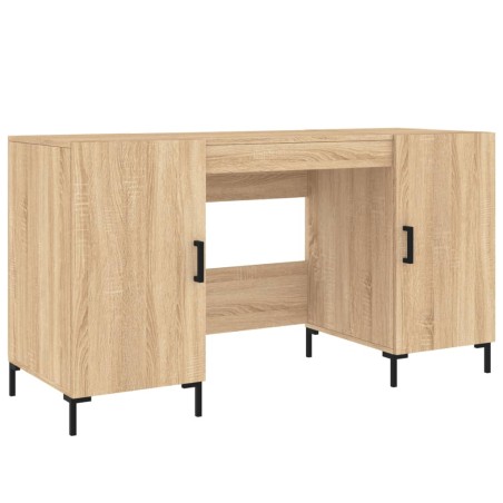 vidaXL Escritorio madera de ingeniería roble Sonoma 140x50x75 cm