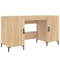 vidaXL Escritorio madera de ingeniería roble Sonoma 140x50x75 cm