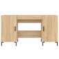 vidaXL Escritorio madera de ingeniería roble Sonoma 140x50x75 cm