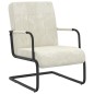 vidaXL Silla voladiza de terciopelo blanco crema vidaXL Silla voladiza de terciopelo blanco crema