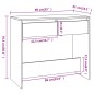 vidaXL Mesa consola madera contrachapada gris hormigón 89x41x76,5 cm vidaXL Mesa consola madera contrachapada gris hormigón 89x41x76,5 cm