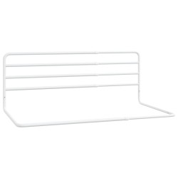 vidaXL Barandilla de seguridad cama niño blanco hierro (76-137)x55 cm