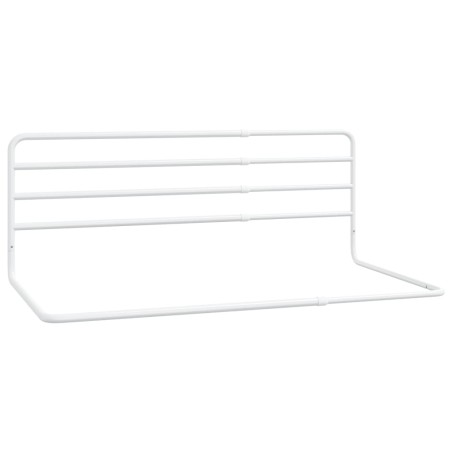 vidaXL Barandilla de seguridad cama niño blanco hierro (76-137)x55 cm