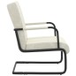 vidaXL Silla voladiza de terciopelo blanco crema vidaXL Silla voladiza de terciopelo blanco crema