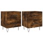 vidaXL Mesita noche 2 uds madera ingeniería roble ahumado 40x35x47,5cm vidaXL Mesita noche 2 uds madera ingeniería roble ahumado 40x35x47,5cm