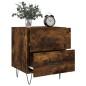 vidaXL Mesita noche 2 uds madera ingeniería roble ahumado 40x35x47,5cm vidaXL Mesita noche 2 uds madera ingeniería roble ahumado 40x35x47,5cm