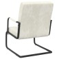vidaXL Silla voladiza de terciopelo blanco crema vidaXL Silla voladiza de terciopelo blanco crema