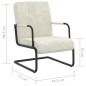 vidaXL Silla voladiza de terciopelo blanco crema vidaXL Silla voladiza de terciopelo blanco crema