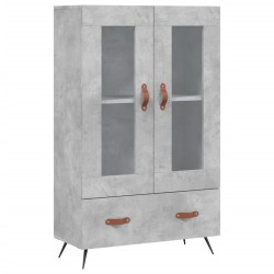 vidaXL Aparador alto madera de ingeniería gris hormigón 69,5x31x115 cm
