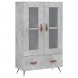 vidaXL Aparador alto madera de ingeniería gris hormigón 69,5x31x115 cm vidaXL Aparador alto madera de ingeniería gris hormigón 69,5x31x115 cm
