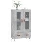 vidaXL Aparador alto madera de ingeniería gris hormigón 69,5x31x115 cm vidaXL Aparador alto madera de ingeniería gris hormigón 69,5x31x115 cm