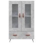 vidaXL Aparador alto madera de ingeniería gris hormigón 69,5x31x115 cm vidaXL Aparador alto madera de ingeniería gris hormigón 69,5x31x115 cm