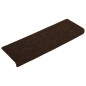 vidaXL Alfombrilla de escaleras 15 uds tela punzonada marrón 65x21x4cm vidaXL Alfombrilla de escaleras 15 uds tela punzonada marrón 65x21x4cm