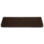 vidaXL Alfombrilla de escaleras 15 uds tela punzonada marrón 65x21x4cm vidaXL Alfombrilla de escaleras 15 uds tela punzonada marrón 65x21x4cm