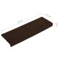 vidaXL Alfombrilla de escaleras 15 uds tela punzonada marrón 65x21x4cm vidaXL Alfombrilla de escaleras 15 uds tela punzonada marrón 65x21x4cm