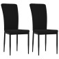 vidaXL Sillas de comedor 2 unidades terciopelo negro vidaXL Sillas de comedor 2 unidades terciopelo negro