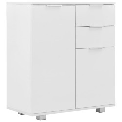 vidaXL Aparador de aglomerado blanco brillante 71x35x80 cm