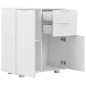 vidaXL Aparador de aglomerado blanco brillante 71x35x80 cm vidaXL Aparador de aglomerado blanco brillante 71x35x80 cm