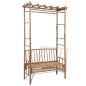 vidaXL Banco de jardín con pérgola 130 cm bambú vidaXL Banco de jardín con pérgola 130 cm bambú