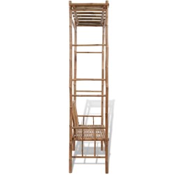 vidaXL Banco de jardín con pérgola 130 cm bambú