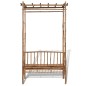 vidaXL Banco de jardín con pérgola 130 cm bambú vidaXL Banco de jardín con pérgola 130 cm bambú