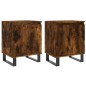 vidaXL Mesitas de noche 2 uds madera ingeniería roble humo 40x30x50 cm vidaXL Mesitas de noche 2 uds madera ingeniería roble humo 40x30x50 cm