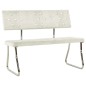 vidaXL Banco de terciopelo blanco crema 110 cm vidaXL Banco de terciopelo blanco crema 110 cm