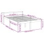 vidaXL Cama para personas mayores madera maciza de pino 135x190 cm vidaXL Cama para personas mayores madera maciza de pino 135x190 cm