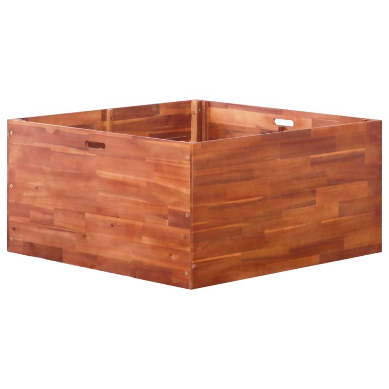 vidaXL Arriate de madera de acacia 100x100x50 cm
