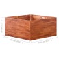 vidaXL Arriate de madera de acacia 100x100x50 cm