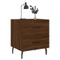 vidaXL Mesita noche 2 uds madera ingeniería marrón roble 40x35x47,5 cm vidaXL Mesita noche 2 uds madera ingeniería marrón roble 40x35x47,5 cm