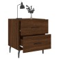 vidaXL Mesita noche 2 uds madera ingeniería marrón roble 40x35x47,5 cm vidaXL Mesita noche 2 uds madera ingeniería marrón roble 40x35x47,5 cm