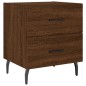 vidaXL Mesita noche 2 uds madera ingeniería marrón roble 40x35x47,5 cm vidaXL Mesita noche 2 uds madera ingeniería marrón roble 40x35x47,5 cm