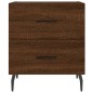 vidaXL Mesita noche 2 uds madera ingeniería marrón roble 40x35x47,5 cm vidaXL Mesita noche 2 uds madera ingeniería marrón roble 40x35x47,5 cm