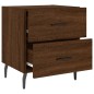 vidaXL Mesita noche 2 uds madera ingeniería marrón roble 40x35x47,5 cm vidaXL Mesita noche 2 uds madera ingeniería marrón roble 40x35x47,5 cm