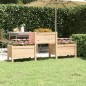 vidaXL Jardinera de madera de pino maciza 178,5x44x75 cm vidaXL Jardinera de madera de pino maciza 178,5x44x75 cm