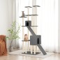 vidaXL Rascador para gatos con postes de sisal gris oscuro 190 cm vidaXL Rascador para gatos con postes de sisal gris oscuro 190 cm