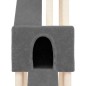 vidaXL Rascador para gatos con postes de sisal gris oscuro 190 cm vidaXL Rascador para gatos con postes de sisal gris oscuro 190 cm